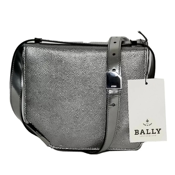 BALLY Corner Leather Flap Crossbody Shoulder Bag - Picture 1 of 8